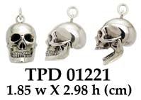 Moveable Skull Silver Pendant TPD1221 - Jewelry